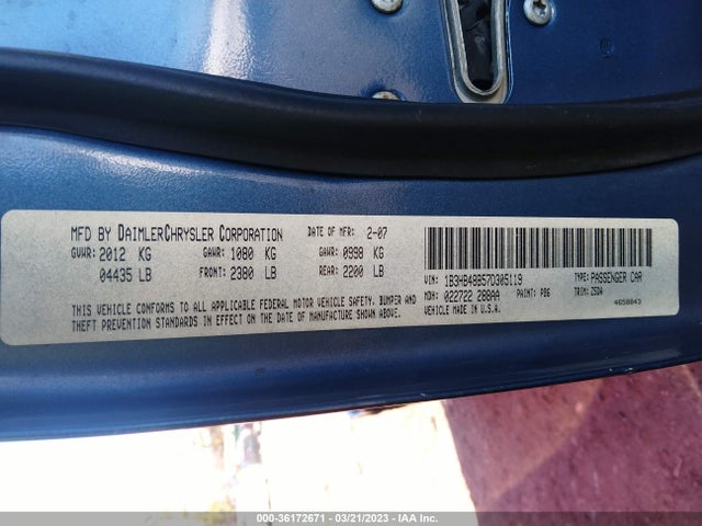 Dodge Caliber Sxt 2007 1B3HB48B57D305119 Image 11