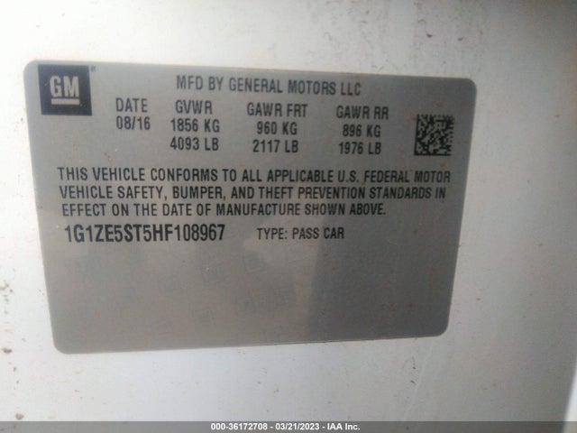 Chevrolet MALIBU LT 2017 1G1ZE5ST5HF108967 Image 9