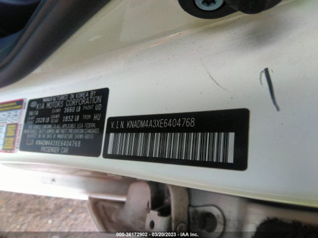 KNADM4A3XE6404768 KIA RIO LX