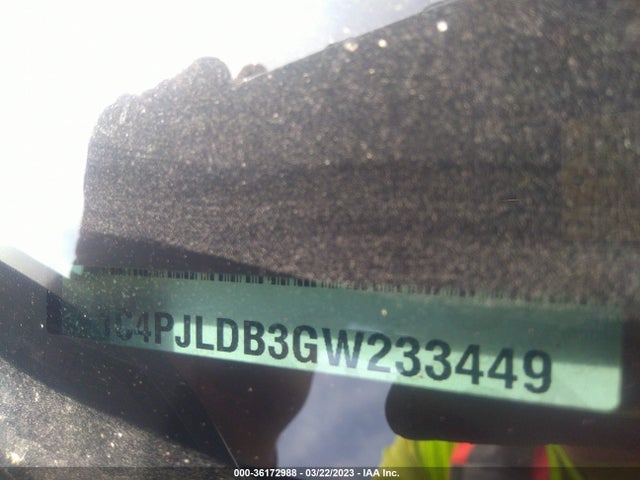 1C4PJLDB3GW233449 Jeep Cherokee Limited