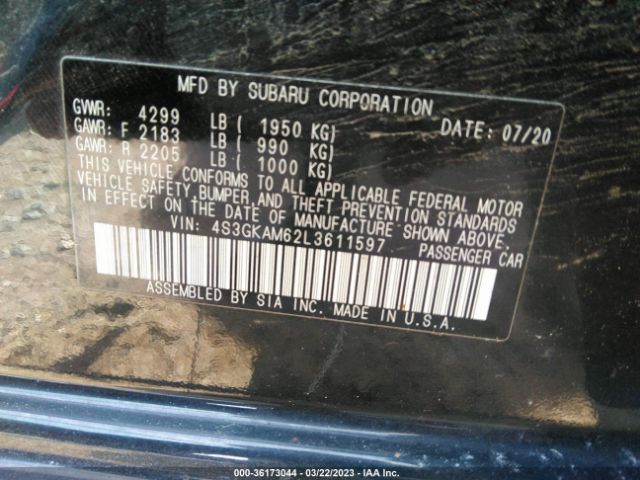 4S3GKAM62L3611597 Subaru Impreza Sport