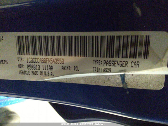 1C3CCCAB6FN543553 Chrysler 200 Limited