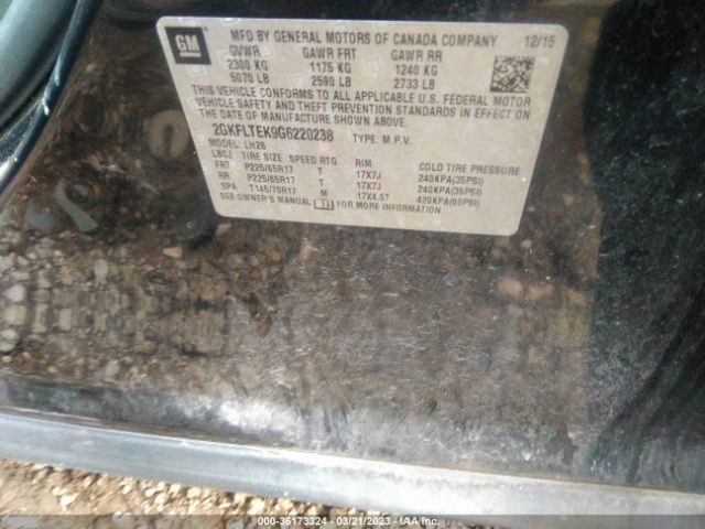2GKFLTEK9G6220238 GMC Terrain Sle