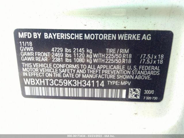 WBXHT3C59K3H34114 BMW X1 Xdrive28i