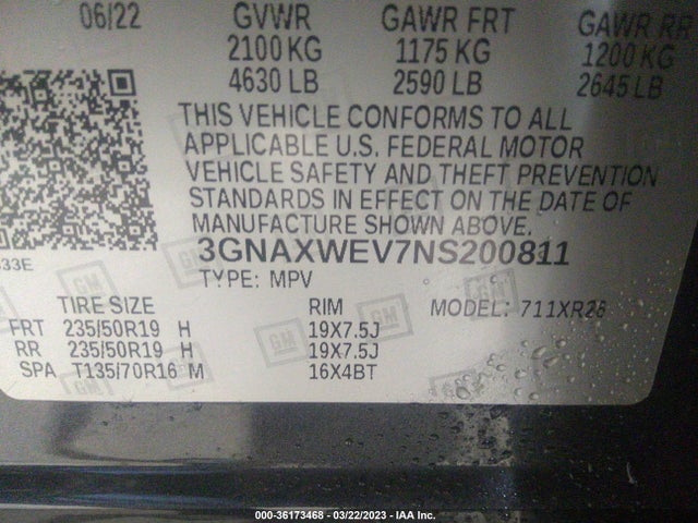 Chevrolet EQUINOX RS 2022 3GNAXWEV7NS200811 Image 10