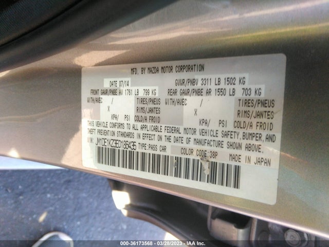 Mazda Mazda2 Sport 2014 JM1DE1KZ3E0186435 Image 9