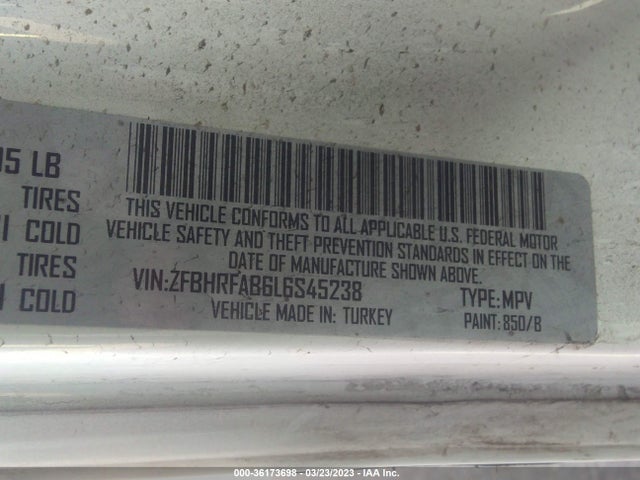 ZFBHRFAB6L6S45238 RAM Promaster City Tradesman