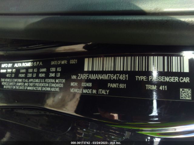 ZARFAMAN4M7647481 Alfa Romeo Giulia
