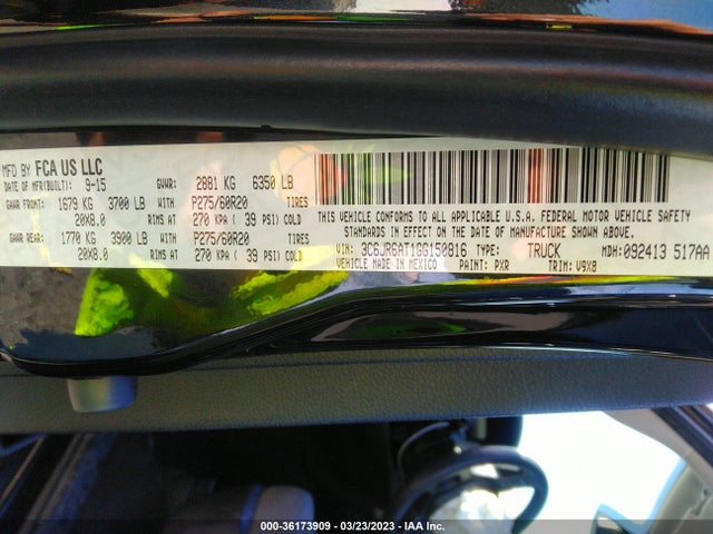 RAM 1500 Express 2016 3C6JR6AT1GG150816 Image 10