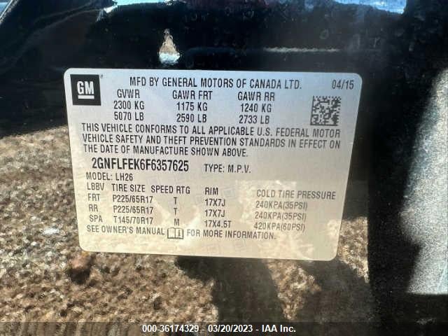 Chevrolet EQUINOX LT 2015 2GNFLFEK6F6357625 Image 9