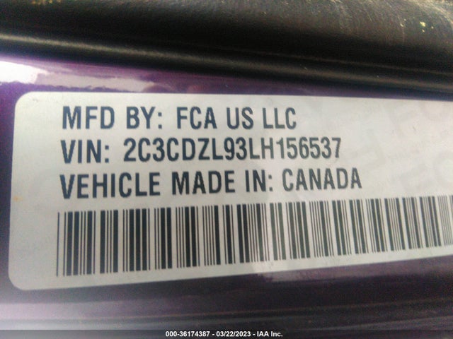 Dodge Challenger Srt Hellcat Redeye 2020 2C3CDZL93LH156537 Image 9