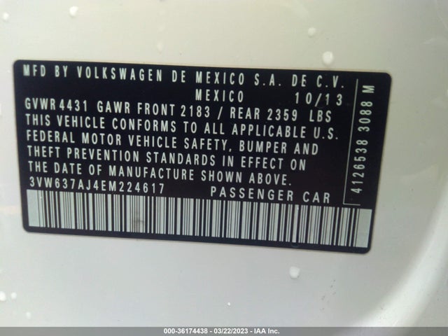 3VW637AJ4EM224617 Volkswagen Jetta Sedan Hybrid Sel Premium