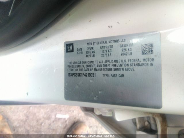 1G4PS5SK1F4219051 Buick Verano Leather Group