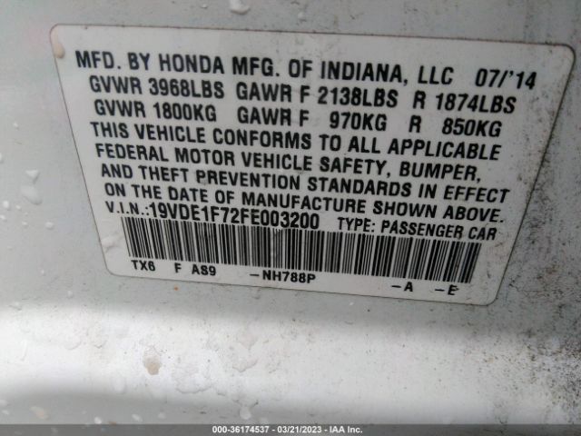 19VDE1F72FE003200 Acura Ilx Tech Pkg