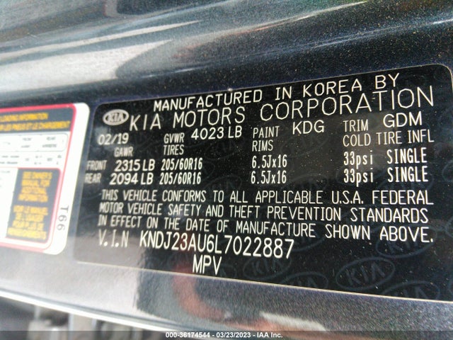KIA SOUL LX 2020 KNDJ23AU6L7022887 Image 9