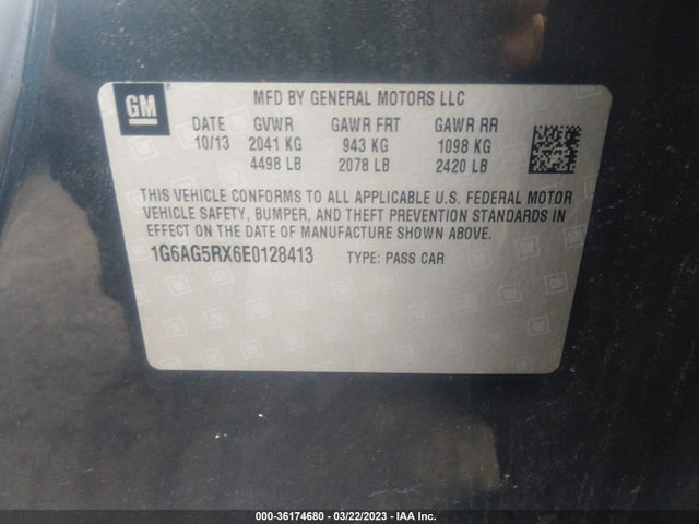 2014 Cadillac ATS, VIN: 1G6AG5RX6E0128413
