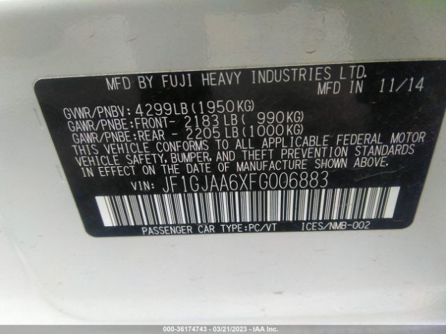 JF1GJAA6XFG006883 Subaru IMPREZA SEDAN