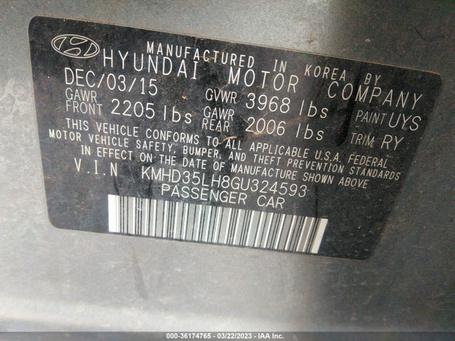 Hyundai ELANTRA GT 2016 KMHD35LH8GU324593 Image 10
