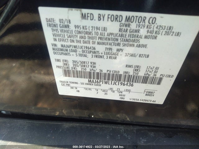Ford Ecosport Titanium 2018 MAJ6P1WL1JC196436 Image 9