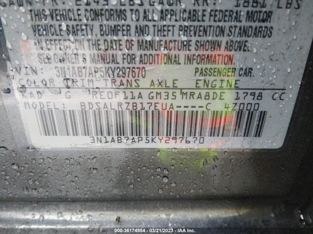 Nissan SENTRA SR 2019 3N1AB7AP5KY297670 Image 9
