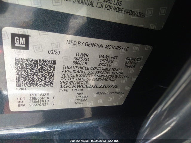 Chevrolet Silverado 1500 Lt 2020 1GCRWCED2LZ263772 Image 9
