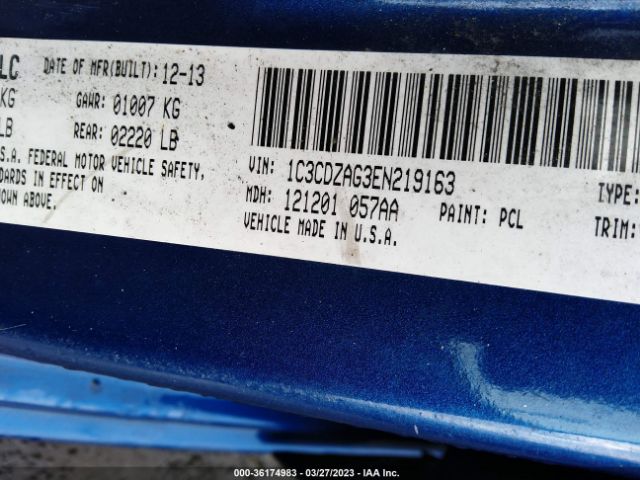 1C3CDZAG3EN219163 Dodge AVENGER SE