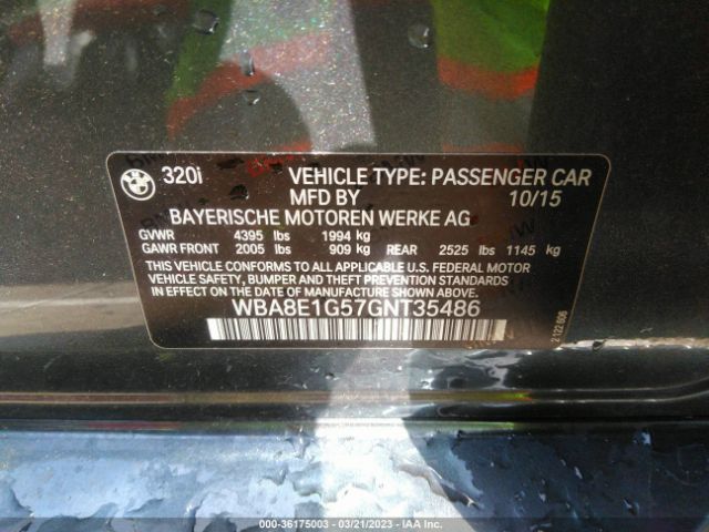 WBA8E1G57GNT35486 BMW 3 Series 320i