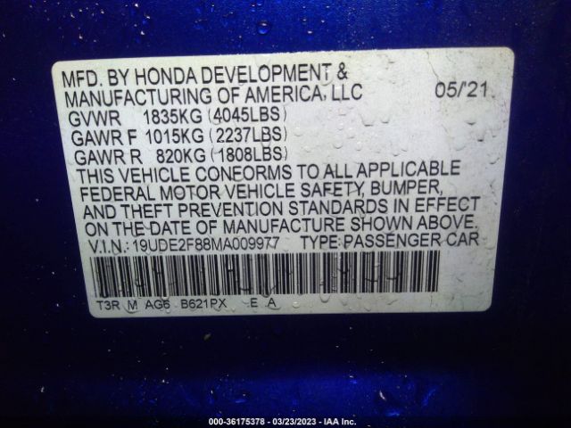 19UDE2F88MA009977 Acura Ilx Package