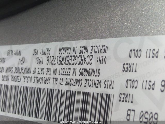 2C4RDGEG5KR517216 Dodge Grand Caravan Gt
