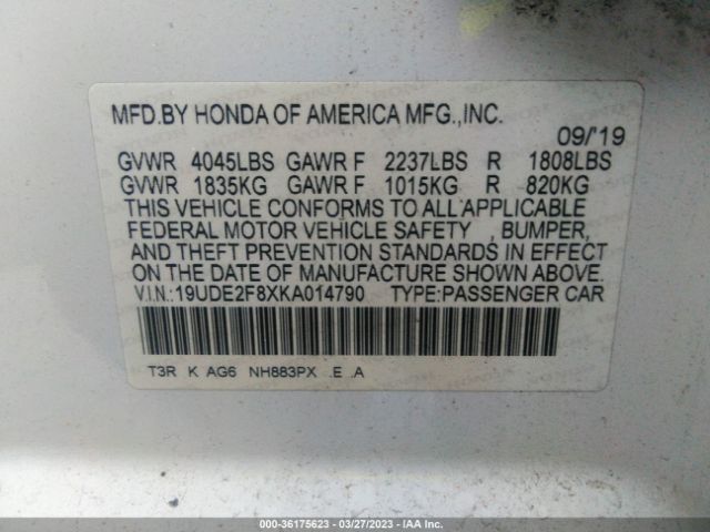 19UDE2F8XKA014790 Acura Ilx Pkg