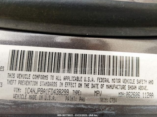 1C4NJPBA1FD438299 Jeep Patriot Sport