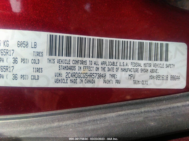 Dodge Grand Caravan Sxt 2017 2C4RDGCG5HR573040 Image 9