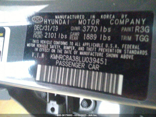 Hyundai Venue Sel 2020 KMHRC8A38LU039451 Image 11