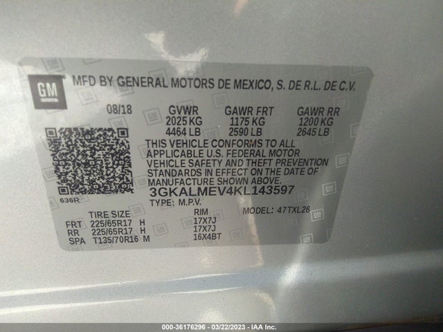 GMC Terrain Sle 2019 3GKALMEV4KL143597 Image 9