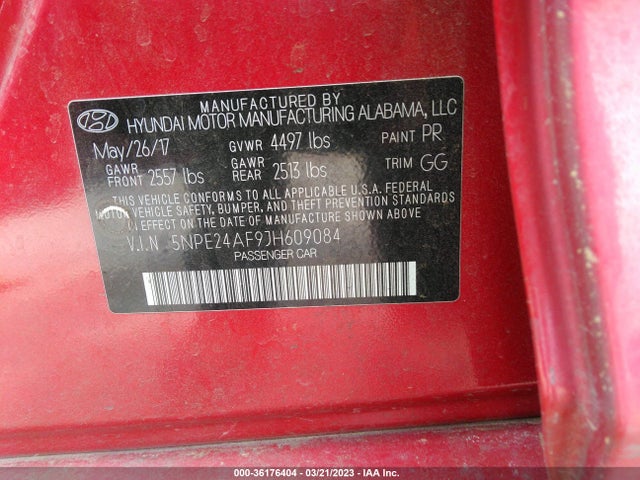 Hyundai SONATA SE 2018 5NPE24AF9JH609084 Image 10