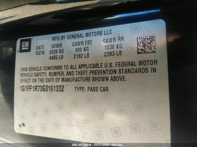 Chevrolet Camaro 1ss 2016 1G1FF1R73G0161332 Image 9