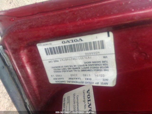 1994 VOLVO 850 VIN: YV1LS5529R2148741
