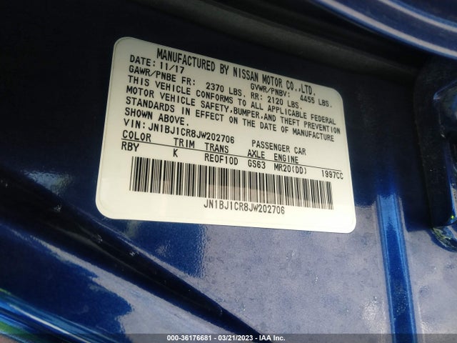 2018 Nissan Qashqai, VIN: JN1BJ1CR8JW202706