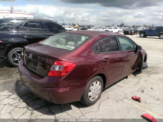 2012 HONDA CIVIC SDN LX VIN: 19XFB2F59CE389641