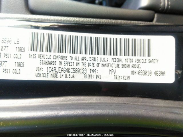 1C4RJEAG4KC580139 Jeep Grand Cherokee Altitude