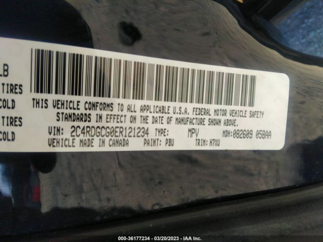 2C4RDGCG0ER121234 Dodge Grand Caravan Sxt