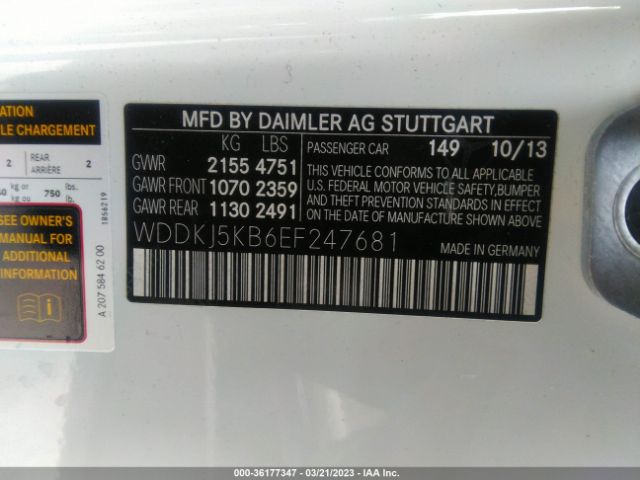 WDDKJ5KB6EF247681 Mercedes-Benz E-class E 350