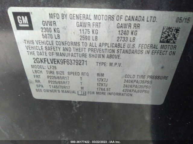 2GKFLVEK9F6379271 GMC Terrain Sle