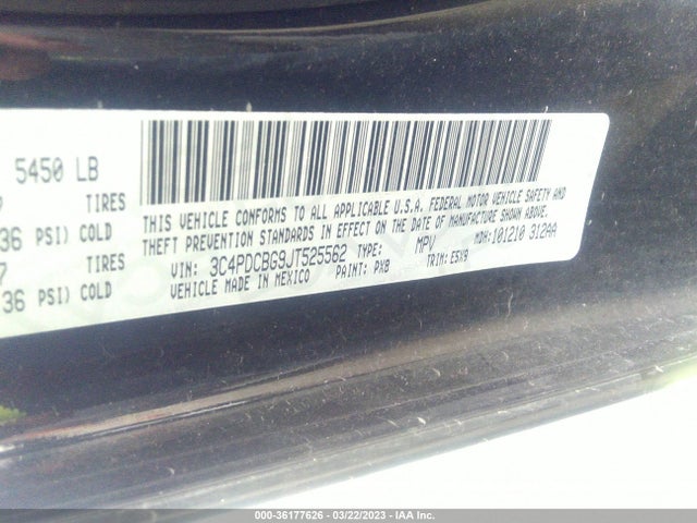 Dodge Journey Sxt 2018 3C4PDCBG9JT525562 Image 9