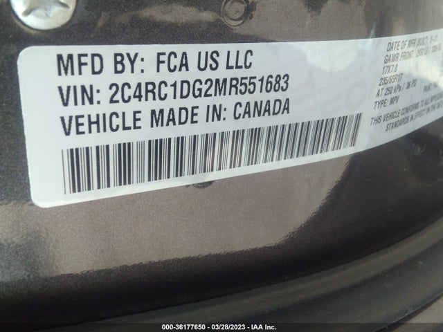 2021 CHRYSLER VOYAGER LXI VIN: 2C4RC1DG2MR551683