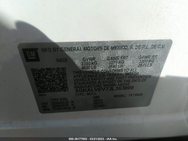 3GKALVEV7JL363899 GMC Terrain Slt