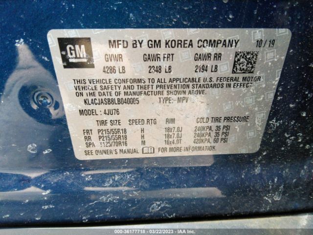 KL4CJASB8LB040005 Buick Encore Preferred