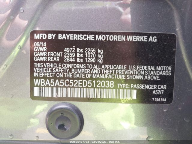 WBA5A5C52ED512038 BMW 5 Series 528i