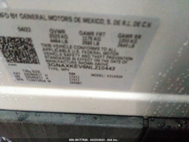 Chevrolet EQUINOX LT 2022 3GNAXKEV6NL210443 Image 9