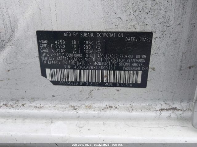4S3GKAV6XL3609191 Subaru Impreza Premium